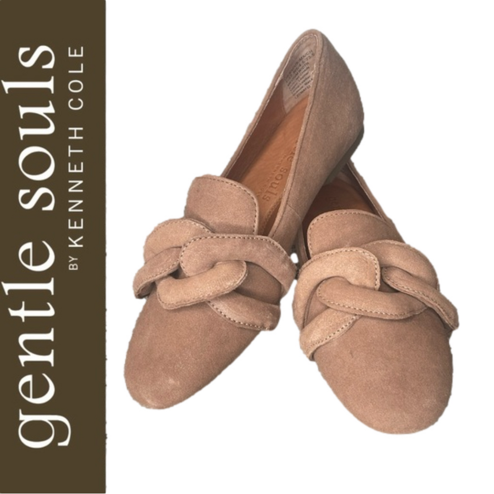 Gentle Souls EUGENE LEATHER CHAIN DETAIL LOAFER by Kenneth Cole Womens Sz 7